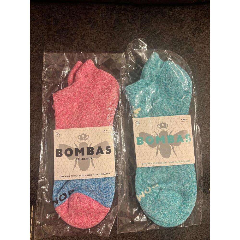 Bombas Performance Socks – 2 Pair Bundle Large  Brand New in Package